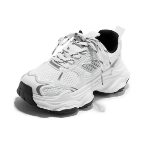 Topland FAIRY Fashion Trend Versatile Height Increasing Low-Top Chunky Sneakers Women's White
