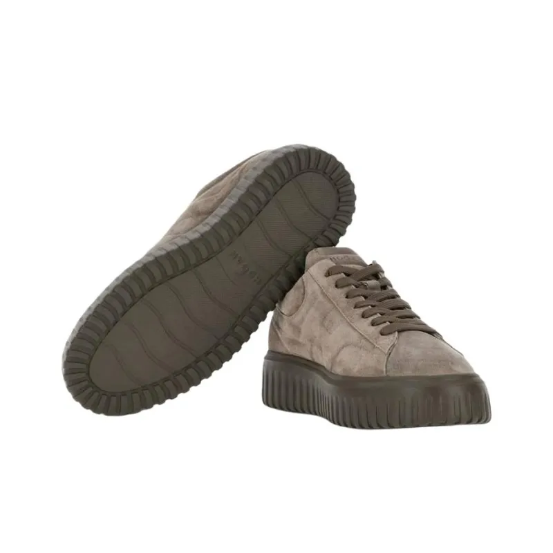 HOGAN H Striped Lace Up Sneakers-5
