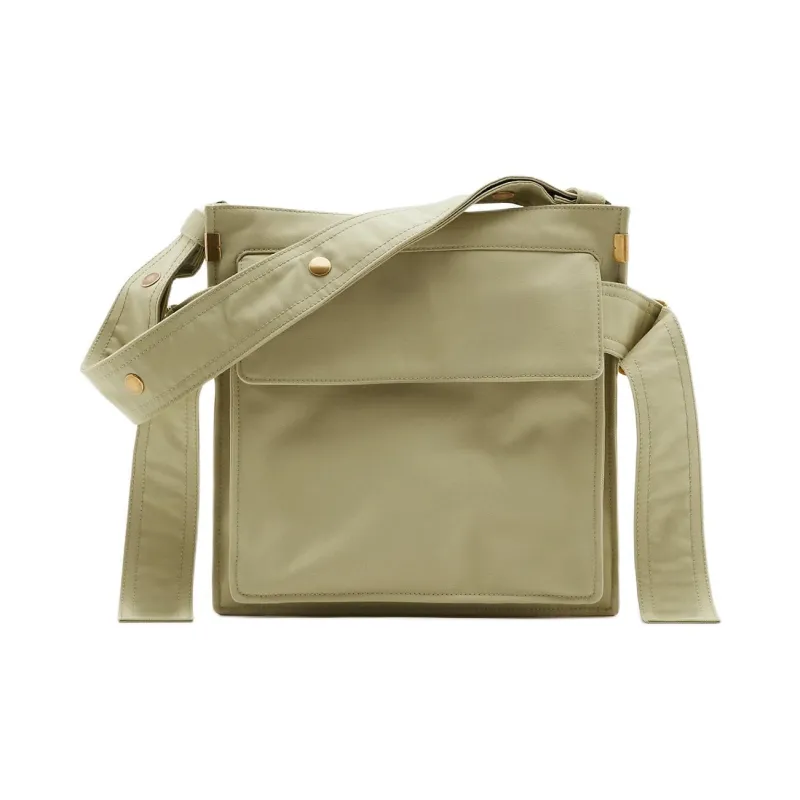 Burberry Trench Cotton And Polyester Blend Shoulder Bag, Crossbody Bag Trumpets Men's Light Beige-2