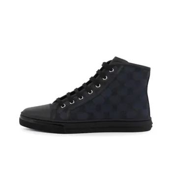 GUCCI Monogram High Top Stylish Skateboarding Shoes Women's Black