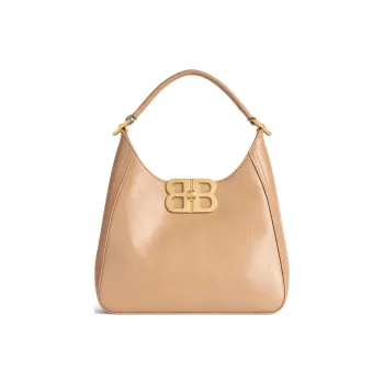 Balenciaga Cow Leather Handbag Small Size Women's Latte