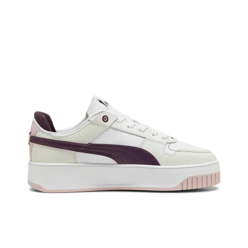 PUMA Carina Street Anti Slip Wear Resistant Low Top Skateboard Shoes Women's White-1