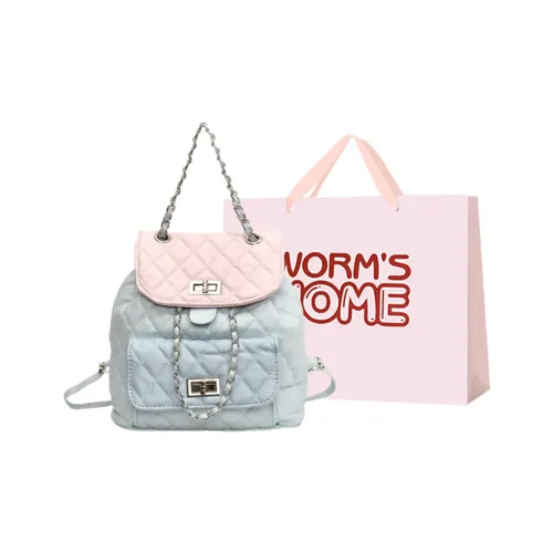 Worm's Home Backpacks Blue