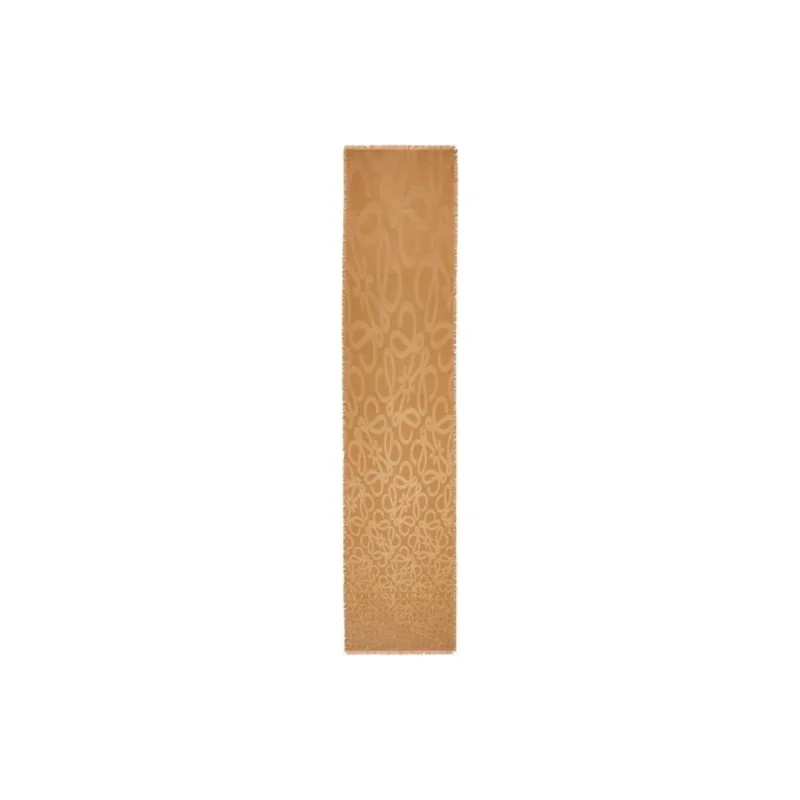 LOEWE Wool Knit Scarves Unisex Yellow-0