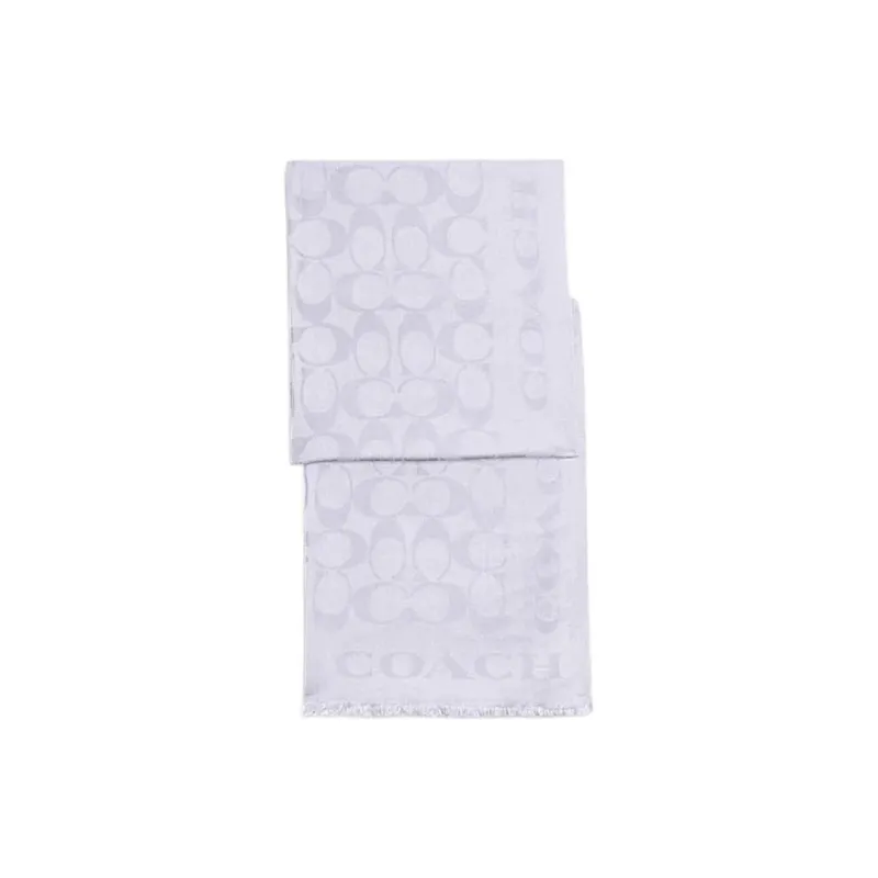 COACH Mulberry Silk Shawls Unisex Multicolor-4