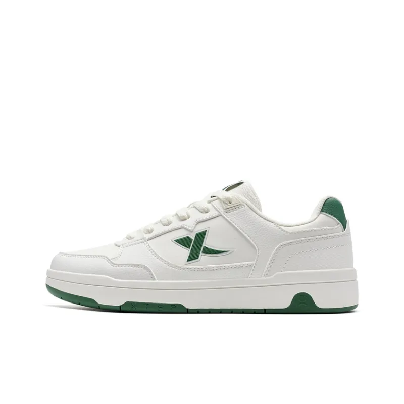 XTEP Air Force 1 Wear resistant And Lightweight Low Top Skateboard Shoes Men's White Green-0
