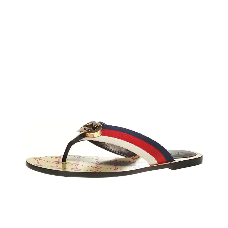 GUCCI Flip Flops Sandals Brown Women's-3