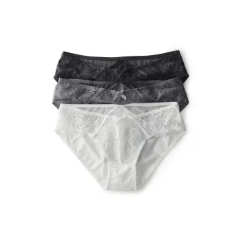 YOUNGYELL 5A Antibacterial 100% Cotton Seamless Gusset Low Rise Underpants Women's Combo Set
