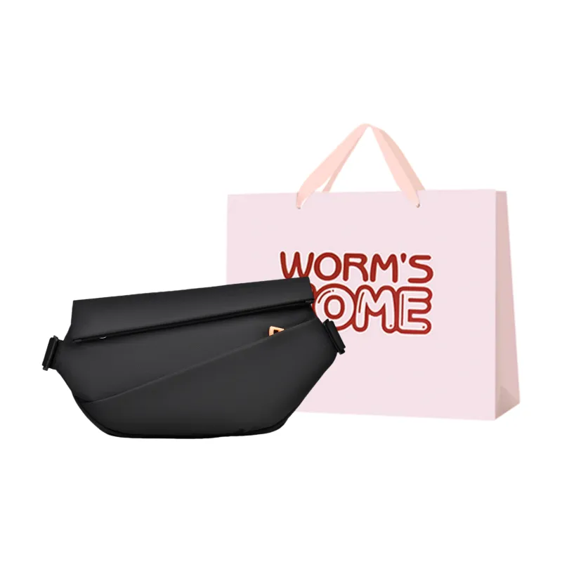 Worm's Home Oxford Crossbody Bag Men's Gray/Black/Apricot/Ecru-3