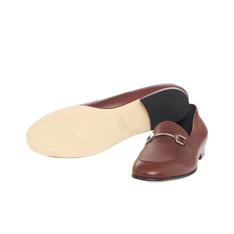 KITON Lambskin Loafers Women's Brown-3