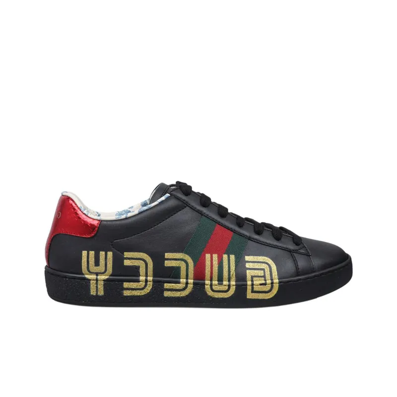 GUCCI Women's Ace Low 'Guccy Print Black' Women's-1