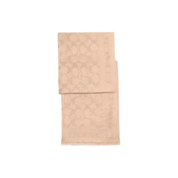 COACH Mulberry Silk Shawls Unisex Multicolor