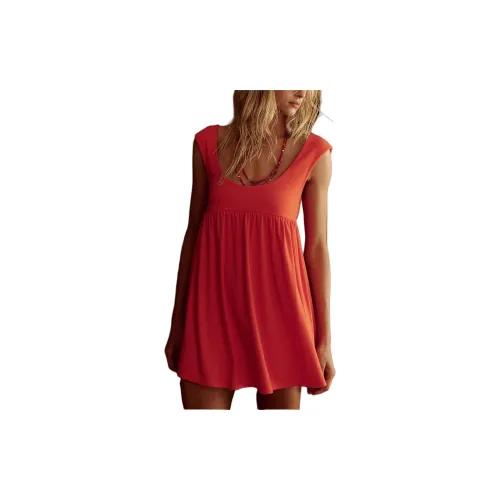 FREE PEOPLE Sleeveless Dresses Women's Tangerine Tango/Orange Explore