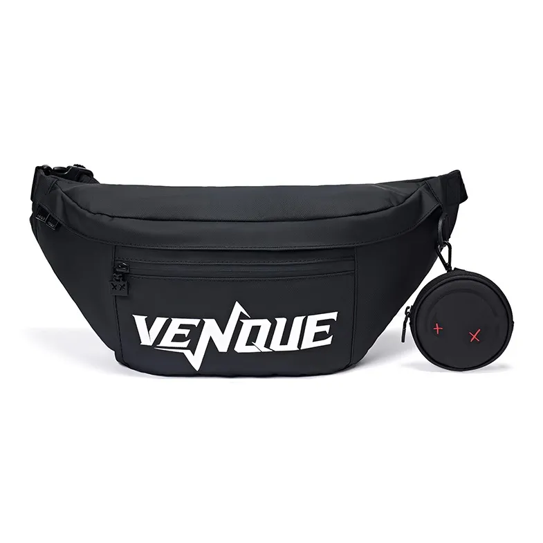 Venque Polyester Combo Bag, Crossbody Bag, Shoulder Bag, Sling Bag, Fanny Pack Large Size Men's Black-2