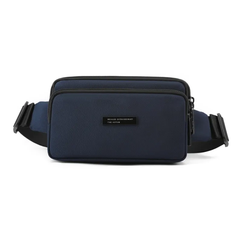 Yalu Nylon Fabric Shoulder Bag, Crossbody Bag, Fanny Pack Regular Men's Gray/Black/Dark Blue-12