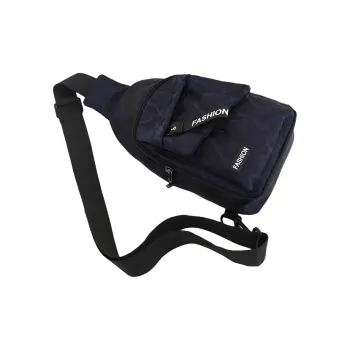 Yalu Nylon Sling Bag Regular Men's Camouflage Blue/Camouflage Black/Gray/Black/Blue