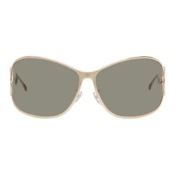 Blumarine Metal Irregular Shape Sunglasses Women's Gold