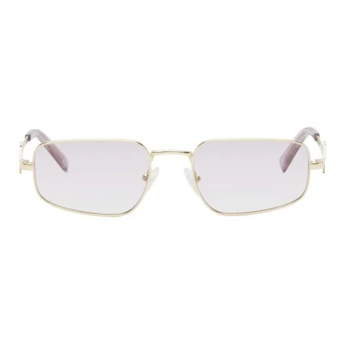 Le Specs Recycled Acetate Metal Irregular Shape Sunglasses Women's Gold