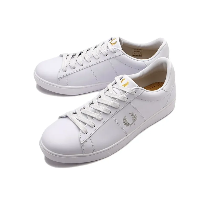 FRED PERRY Spencer Abrasion Resistant Low Top Skateboard Shoes Men's White-5