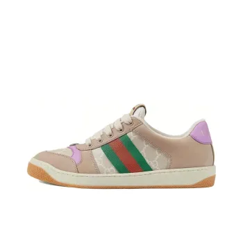 GUCCI Screener Distressed Shoes Low Top Stylish Skateboarding Shoes Women's Multicolor
