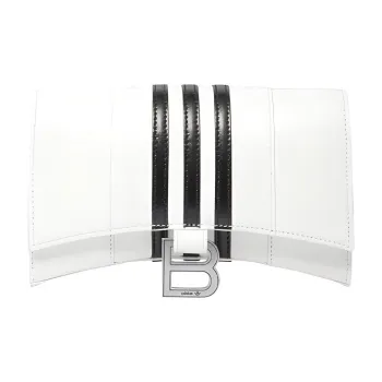 Balenciaga X Adidas Hourglass Wallet With Chain White