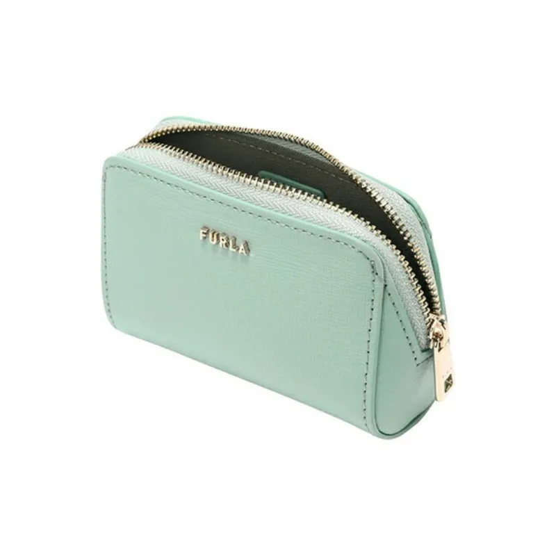 Furla Cow Leather Coin Purse Women's Mint Green-1