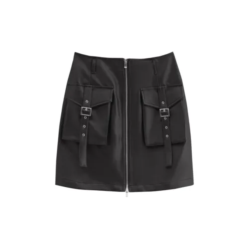 MOUSSY Leather Short Skirts Women's