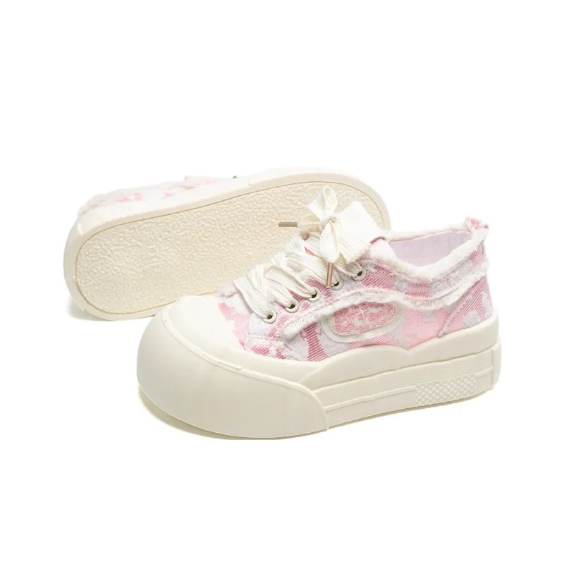 Circle Small Wear Resistant Breathable Height Increasing Coverage Low Top Casual Shoes Women's-17