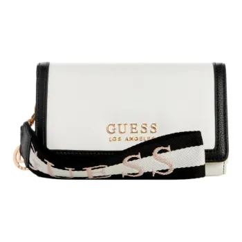 GUESS Artificial Leather Clutch Women's Gray White