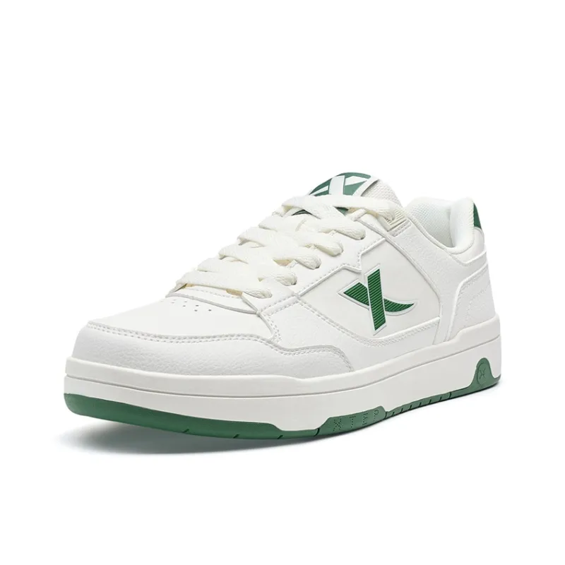 XTEP Air Force 1 Wear resistant And Lightweight Low Top Skateboard Shoes Men's White Green-2