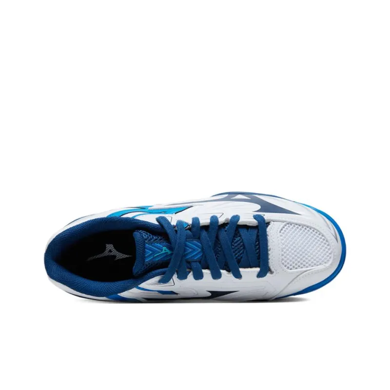 Mizuno Anti Slip Wear Resistant Low Top Training Shoes Unisex White Blue-2