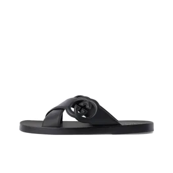 GUCCI GG motif Leather Slippers