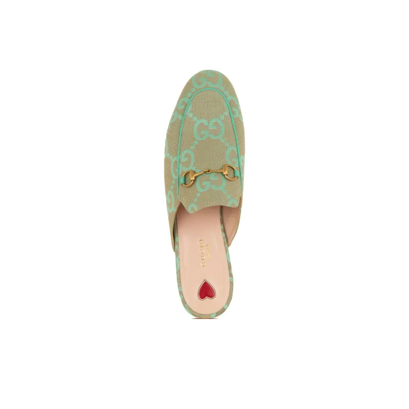 GUCCI Monogram-pattern Leather Slippers-4