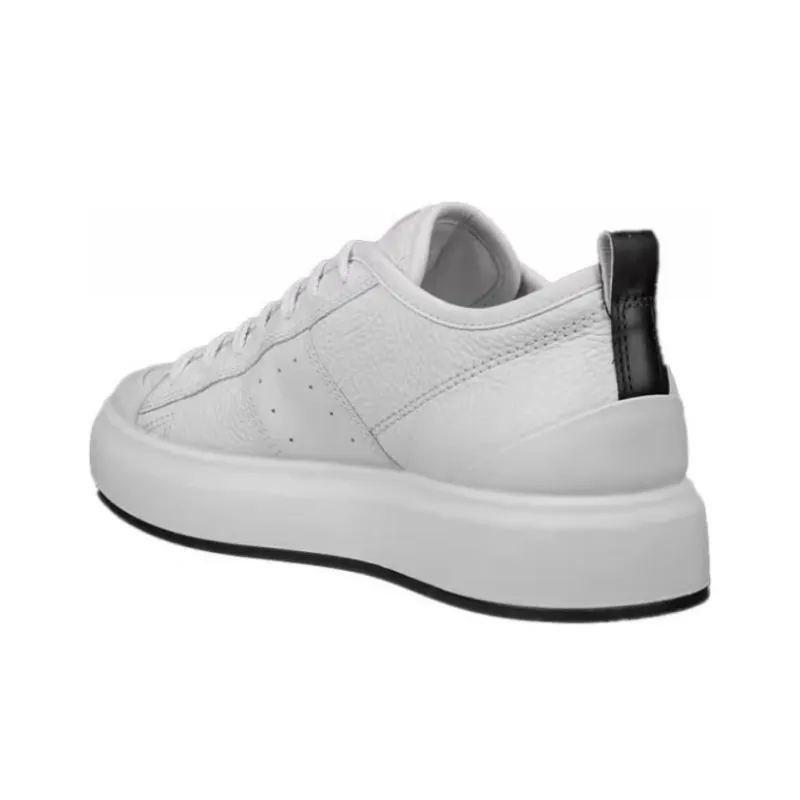 Ecco Low Top Skateboard Shoes Women's White-2
