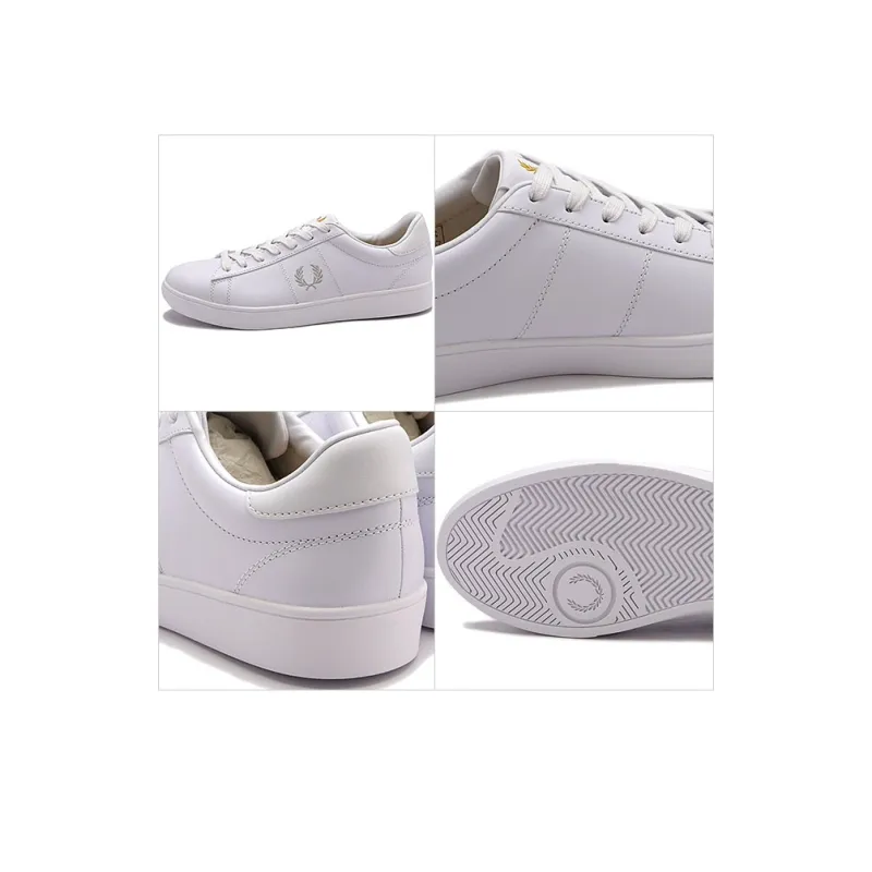 FRED PERRY Spencer Abrasion Resistant Low Top Skateboard Shoes Men's White-10