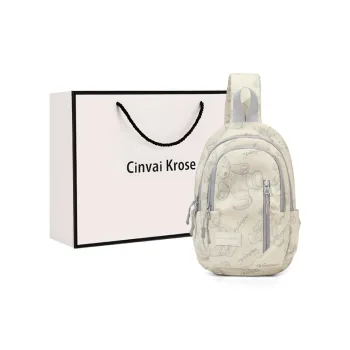 CinvaiKrose Fabric One Shoulder Crossbody Sling Bags Small Size Women's Ecru