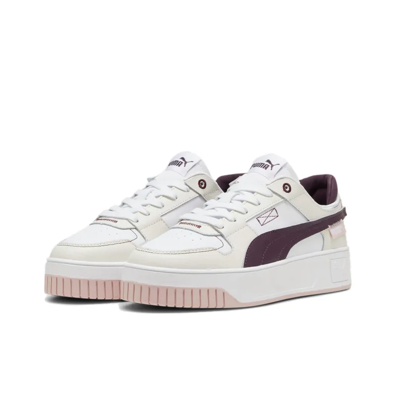 PUMA Carina Street Anti Slip Wear Resistant Low Top Skateboard Shoes Women's White-2