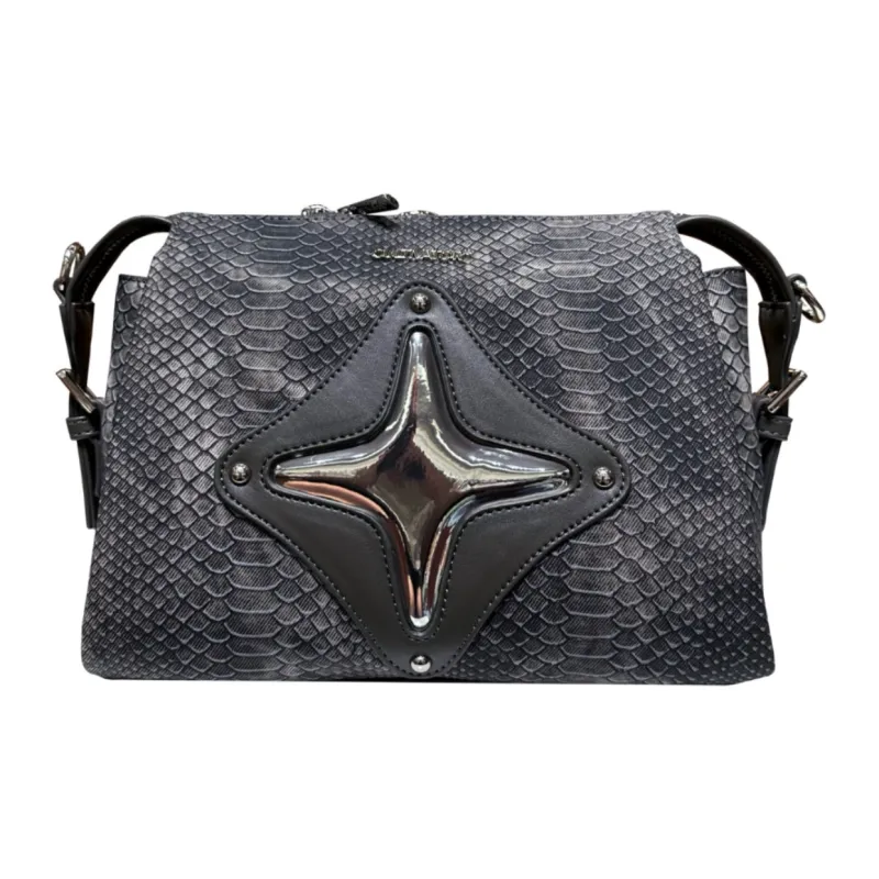 CULTIVATOR PU Crossbody Bag, Backpack Small Size Unisex Blue/Umber/Black-4