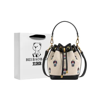 North Pack Canvas Shoulder Bag Crossbody Bag Handbag Regular Women's Black/Brown