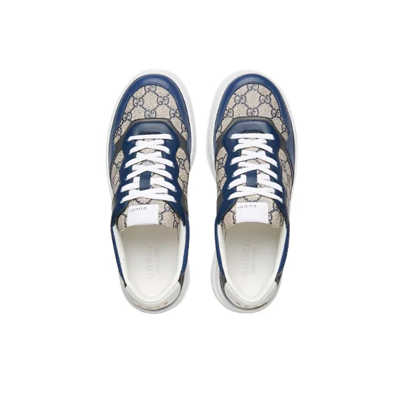 GUCCI Chunky B Supreme Low Top Stylish Skateboarding Shoes Men's Blue Shopping Bag-4