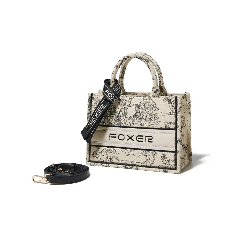 FOXER Fabric Fashion Commute Handbag Shoulder Bag Crossbody Bag Regular Women's Graffiti Black-5