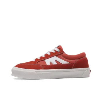 HOMDOON Anti Slip And Wear Resistant Lightweight Low Top Skateboard Shoes Unisex White Orange
