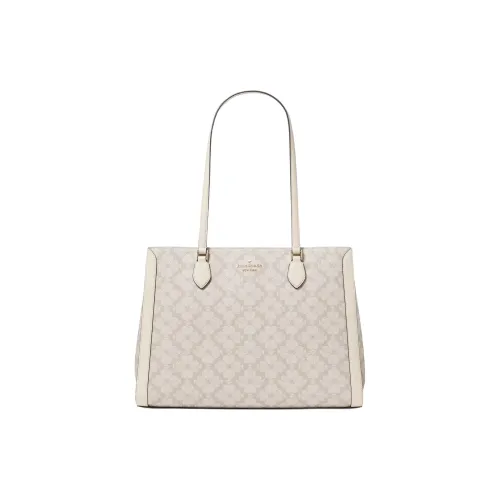 Kate Spade PVC Tote Bag, Shopping Bag, Handbag, Shoulder Bag Women's Dark Beige Multicolor
