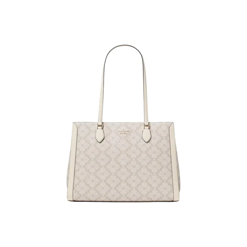 Kate Spade PVC Tote Bag, Shopping Bag, Handbag, Shoulder Bag Women's Dark Beige Multicolor-0