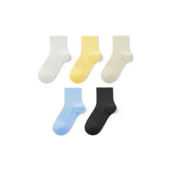 LUCKMEEY Mid-Calf Socks Women's 5 Pack