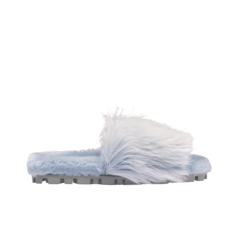 MIU MIU Slide Slippers Women's Blue-1