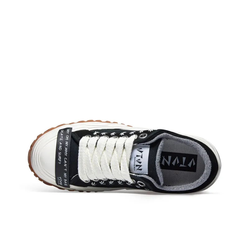 VTVN Falling Stars Meteor Series Triangle Shoes Low Top Skateboard Shoes Unisex Ink Black-3