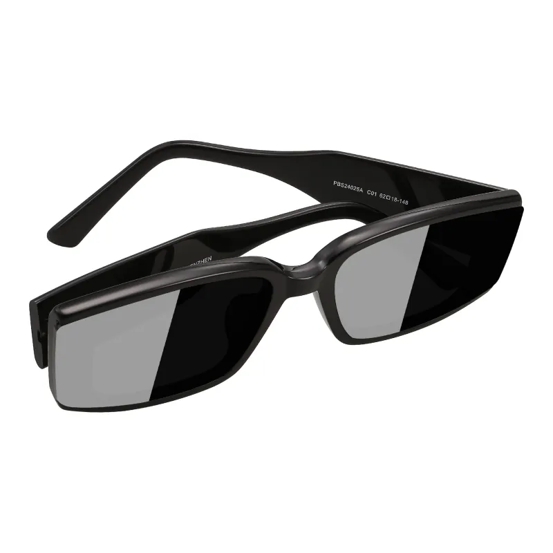 PULAIS Plate Frame Square Sunglasses Unisex-3