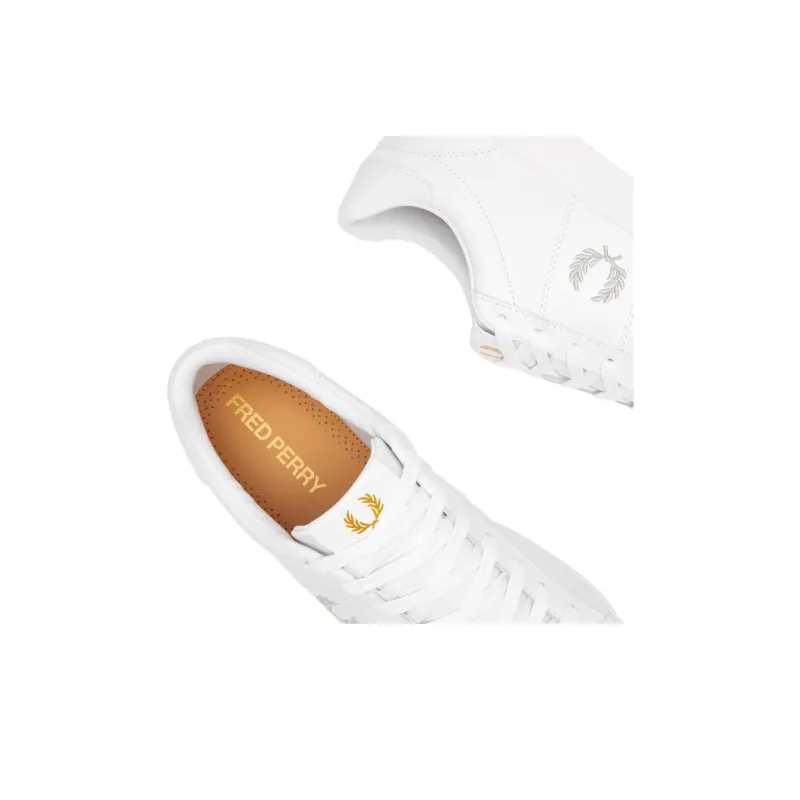 FRED PERRY Spencer Abrasion Resistant Low Top Skateboard Shoes Men's White-9