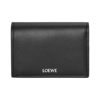 LOEWE Shiny Nappa Calfskin Wallet Men's Black & Dark Khaki